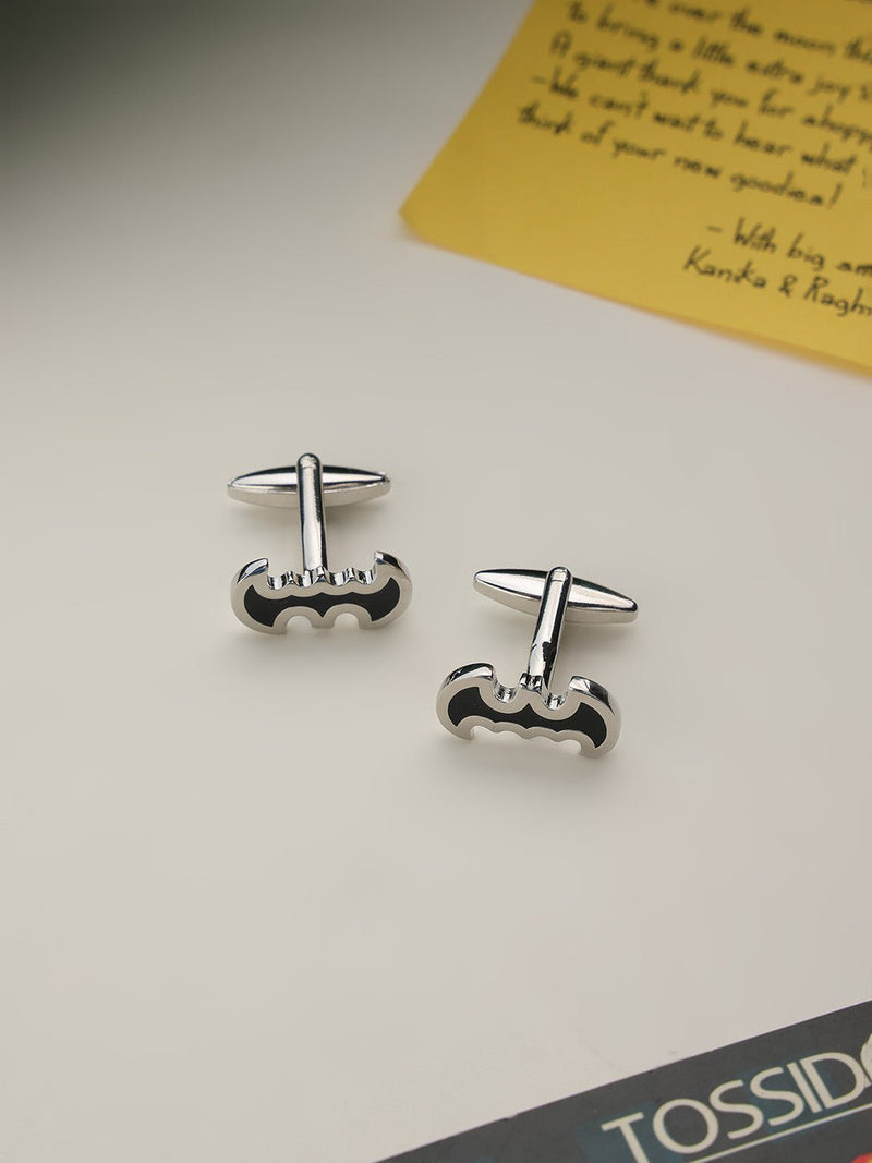 Silver Batman Cufflinks - TOSSIDO