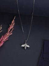 Silver Bee Pendant Necklace - TOSSIDO