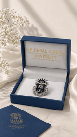 Silver & Black JGU Crest Lapel Pin - TOSSIDO