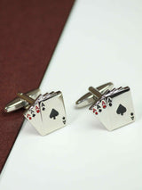 Silver Cards Cufflinks - TOSSIDO