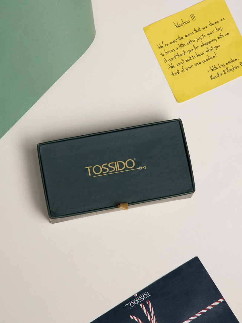 Silver Check Cufflinks - TOSSIDO