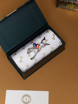 Silver Crystal Jockey Brooch - TOSSIDO