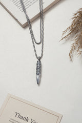 Silver Detailed Bullet Men's Chain - TOSSIDO
