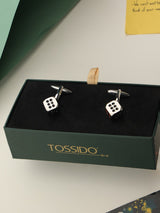 Silver Dice Cufflinks - TOSSIDO