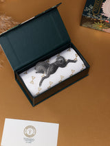 Silver Dotted Leaping Horse Brooch - TOSSIDO