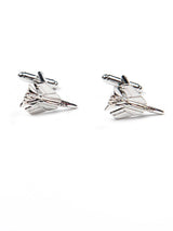 Silver Fighter Jet Cufflinks - TOSSIDO
