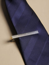 Silver Geometric Tie bar - TOSSIDO