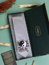 Silver Hand - Painted Woven Necktie - TOSSIDO