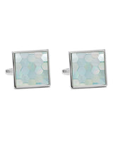Silver Hexagons Cufflinks - TOSSIDO