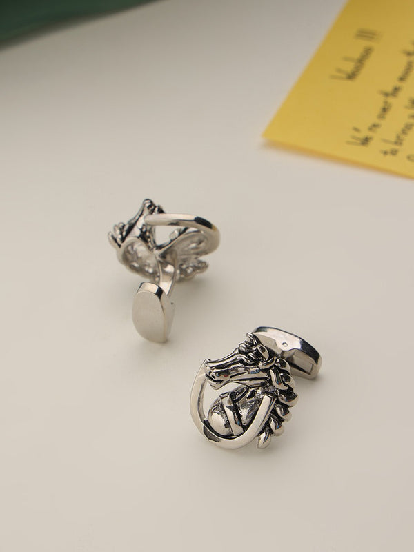 Silver Horse Cufflinks - TOSSIDO