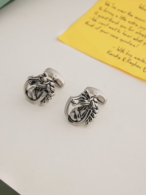 Silver Horse Cufflinks - TOSSIDO