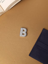 Silver Initial B Slider Pendant - TOSSIDO