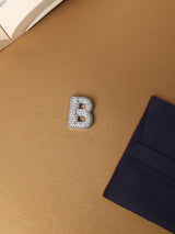 Silver Initial B Slider Pendant - TOSSIDO
