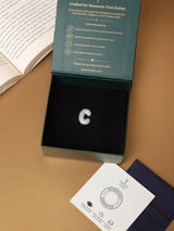 Silver Initial C Slider Pendant - TOSSIDO