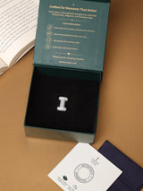 Silver Initial I Slider Pendant - TOSSIDO