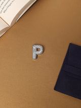 Silver Initial P Slider Pendant - TOSSIDO