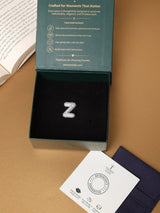 Silver Initial Z Slider Pendant - TOSSIDO