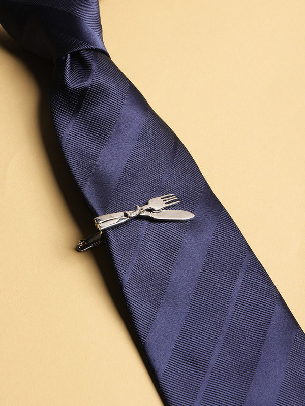 Silver Knife & Fork Tie bar - TOSSIDO