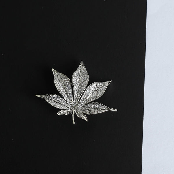 Silver Leaf Brooch - TOSSIDO