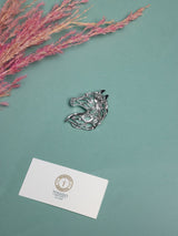 Silver Openwork Horse Head Brooch - TOSSIDO