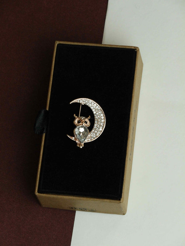 Silver Owl Brooch - TOSSIDO