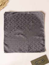 Silver Paisley Jacquard Pocket Square - TOSSIDO