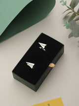 Silver Paper Plane Cufflinks - TOSSIDO