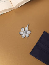 Silver Pave Blossom Pendant - TOSSIDO