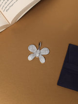 Silver Pave Butterfly Pendant - TOSSIDO
