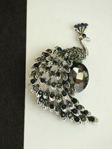 Silver Peacock Brooch - TOSSIDO