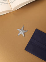 Silver Pearl-Lined Starfish Pendant - TOSSIDO