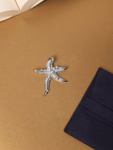 Silver Pearl Starfish Pendant - TOSSIDO
