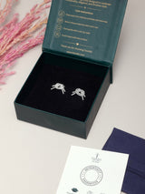 Silver Rope Knot Stud Earrings - TOSSIDO