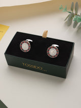 Silver Roulette Cufflinks - TOSSIDO