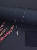 Silver Sparkle Dolphin Pendant Necklace - TOSSIDO