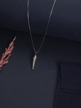 Silver Spiral Shell Pendant Necklace - TOSSIDO
