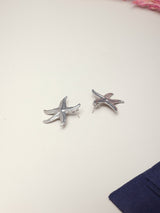 Silver Starfish Stud Earrings - TOSSIDO