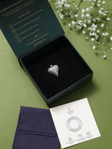 Silver Striped Heart Pendant - TOSSIDO