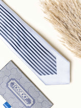 Silver Stripes Necktie Gift - set - TOSSIDO