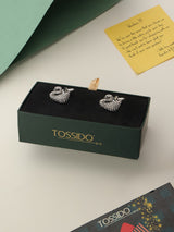 Silver Swan Cufflinks - TOSSIDO