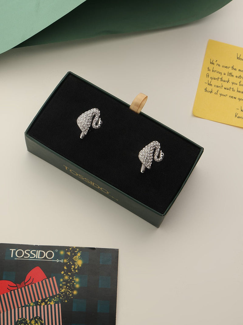 Silver Swan Cufflinks - TOSSIDO