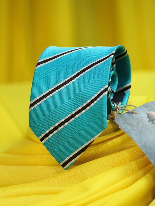 Sky Blue Stripe Necktie - TOSSIDO