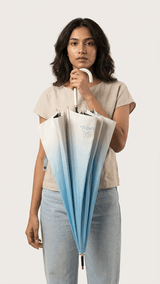 Sky Blue & White Merger Umbrella - TOSSIDO
