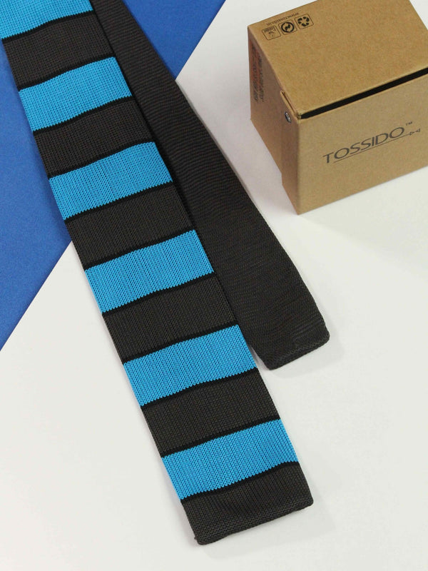 Slam Stripe Knitted Necktie - TOSSIDO