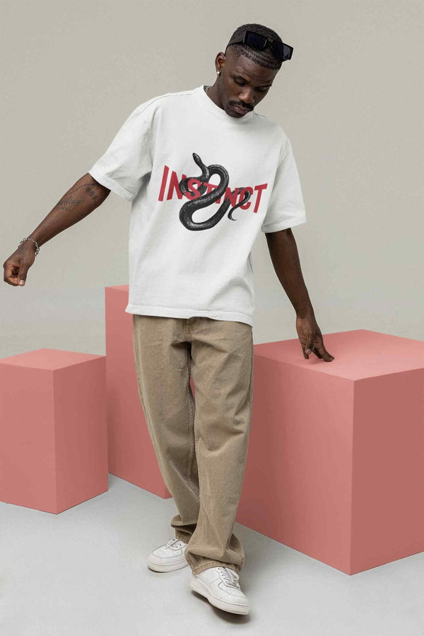 Snake Print Instinct Oversized Tee - TOSSIDO