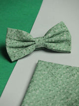 Soft Ice Cotton Bowtie & Pocket Square Set - TOSSIDO