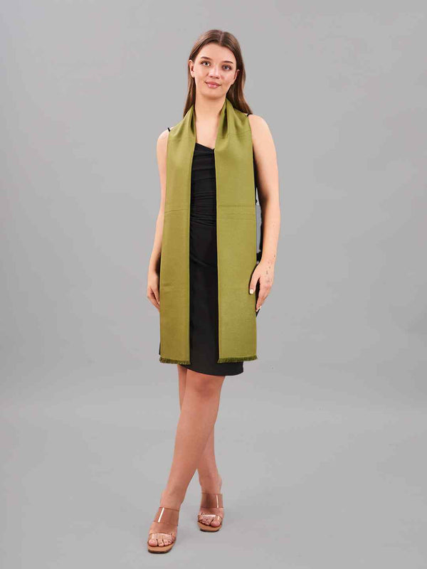 Solid Henna Green Muffler - TOSSIDO