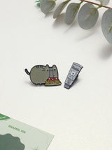 Spaghetti Cat & Smile Toothpaste Enamel Pin Set of 2 - TOSSIDO