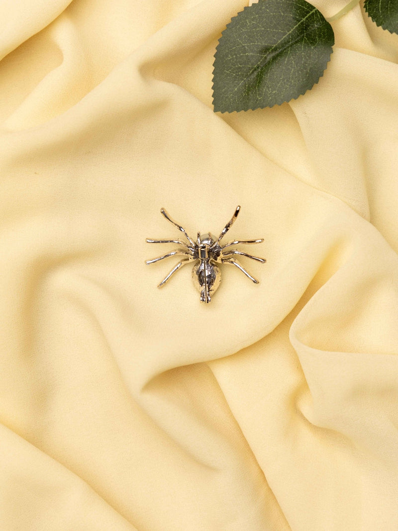 Spider Brooch with Pearl Accent - TOSSIDO