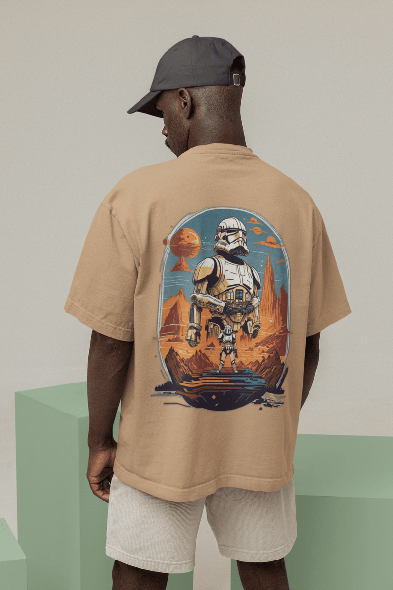 Star Wars Stormtrooper Beige Oversized Tee - TOSSIDO